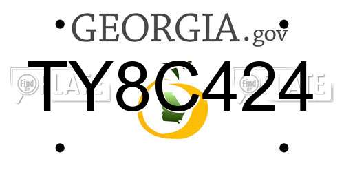 TY8C424 Georgia License Plate