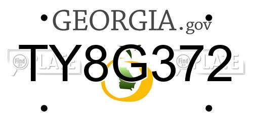 TY8G372 Georgia License Plate