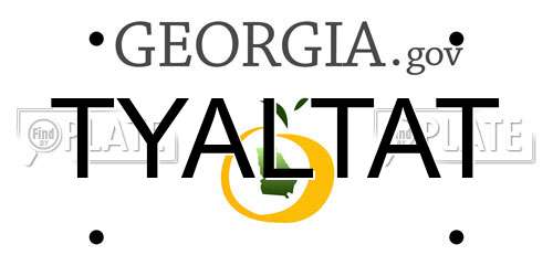 TYALTAT Georgia License Plate