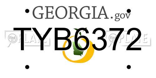 TYB6372 Georgia License Plate