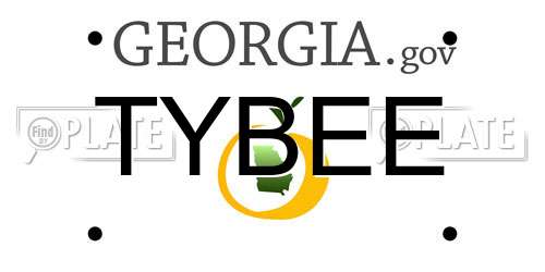 TYBEE Georgia License Plate