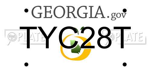 TYC28T Georgia License Plate
