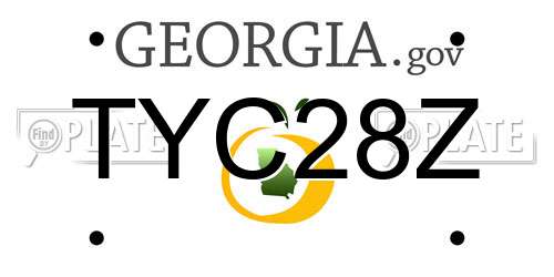 TYC28Z Georgia License Plate