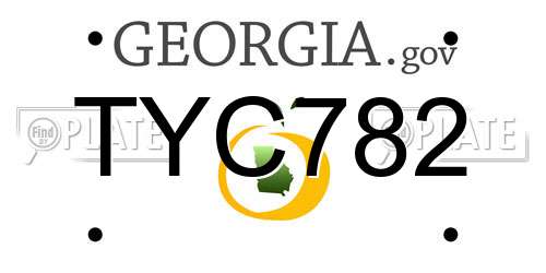 TYC782 Georgia License Plate
