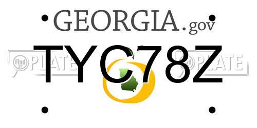 TYC78Z Georgia License Plate