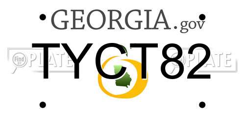 TYCT82 Georgia License Plate