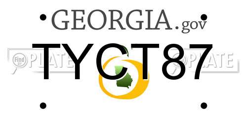 TYCT87 Georgia License Plate