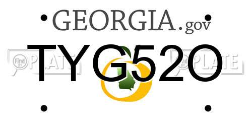 TYG52O Georgia License Plate