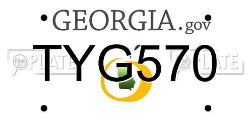 TYG570 Georgia License Plate
