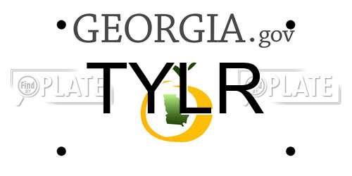 TYLR Georgia License Plate