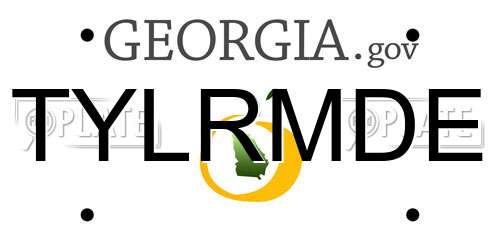 TYLRMDE Georgia License Plate