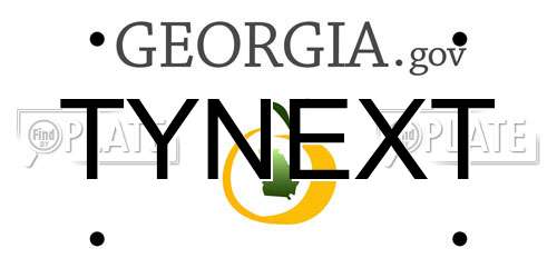 TYNEXT Georgia License Plate