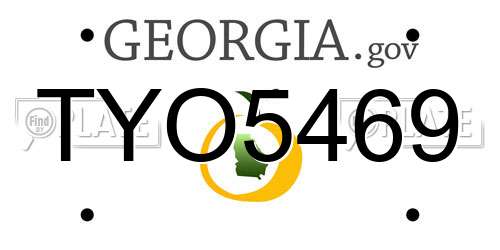 TYO5469 Georgia License Plate