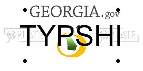 TYPSHI Georgia License Plate