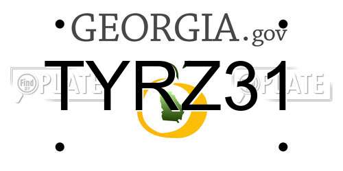 TYRZ31 Georgia License Plate