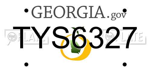 TYS6327 Georgia License Plate