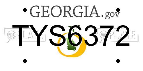 TYS6372 Georgia License Plate