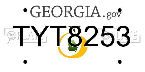 TYT8253 Georgia License Plate