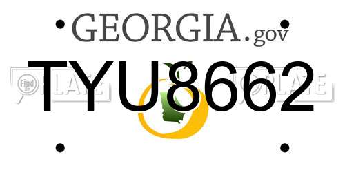 TYU8662 Georgia License Plate