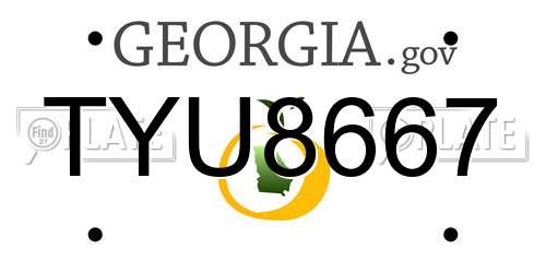 TYU8667 Georgia License Plate
