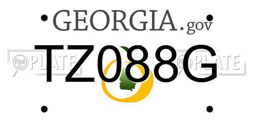 TZ088G Georgia License Plate