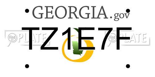 TZ1E7F Georgia License Plate