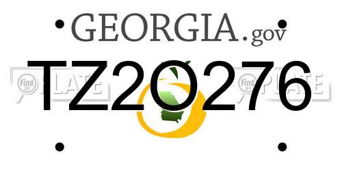 TZ2O276 Georgia License Plate
