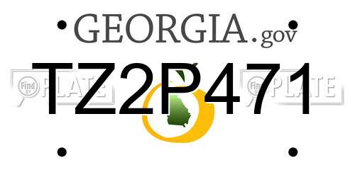 TZ2P471 Georgia License Plate