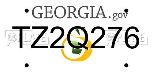 TZ2Q276 Georgia License Plate