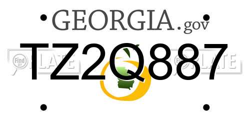 TZ2Q887 Georgia License Plate
