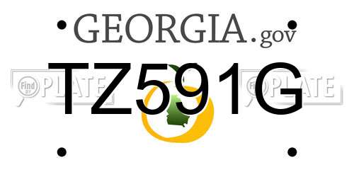 TZ591G Georgia License Plate