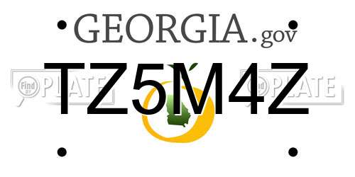 TZ5M4Z Georgia License Plate