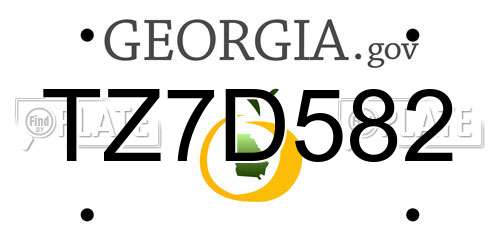 TZ7D582 Georgia License Plate