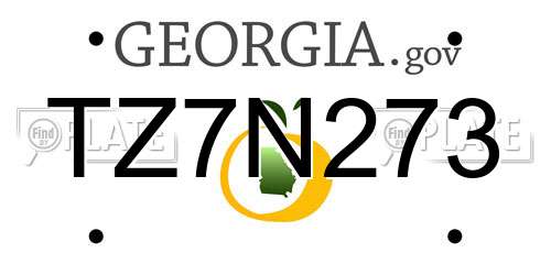 TZ7N273 Georgia License Plate