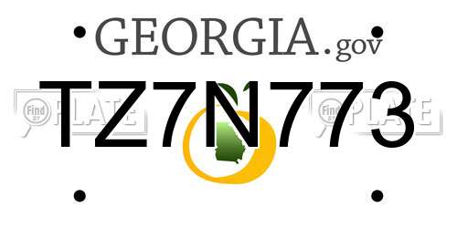 TZ7N773 Georgia License Plate