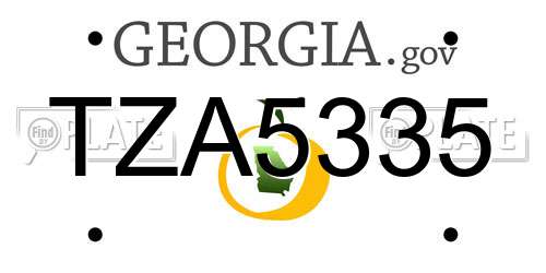 TZA5335 Georgia License Plate