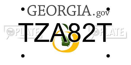 TZA82T Georgia License Plate