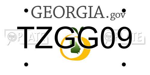 TZGG09 Georgia License Plate
