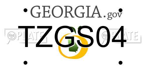 TZGS04 Georgia License Plate