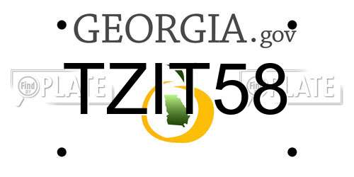 TZIT58 Georgia License Plate