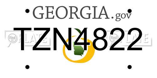TZN4822 Georgia License Plate