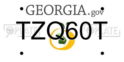 TZQ60T Georgia License Plate