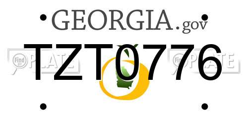 TZT0776 Georgia License Plate