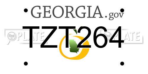 TZT264 Georgia License Plate