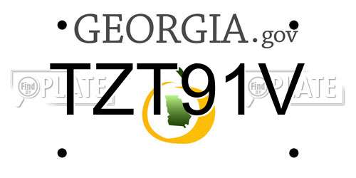 TZT91V Georgia License Plate