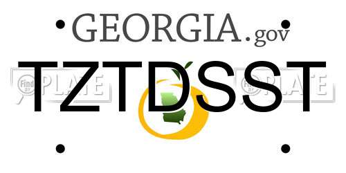 TZTDSST Georgia License Plate