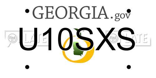U10SXS Georgia License Plate