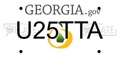 U25TTA Georgia License Plate