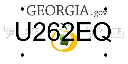 U262EQ Georgia License Plate
