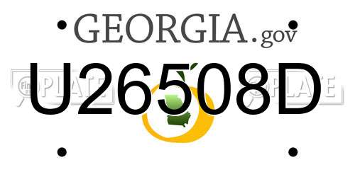 U26508D Georgia License Plate